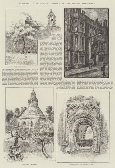 Bocetos en Glastonbury, visitado por la Asociación Británica de Louis Wain